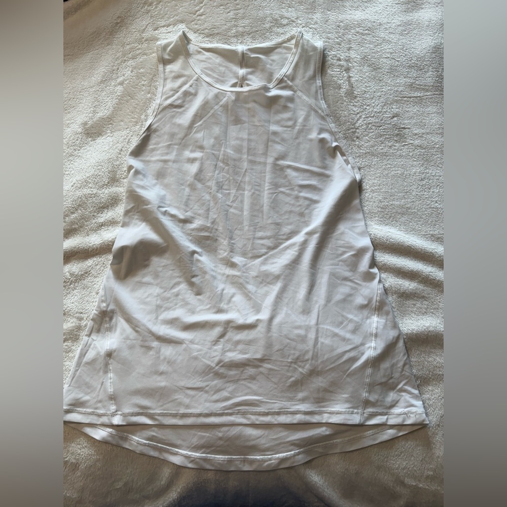 Lululemon Tank Top No size Measures Small Color White Mesh Open Back